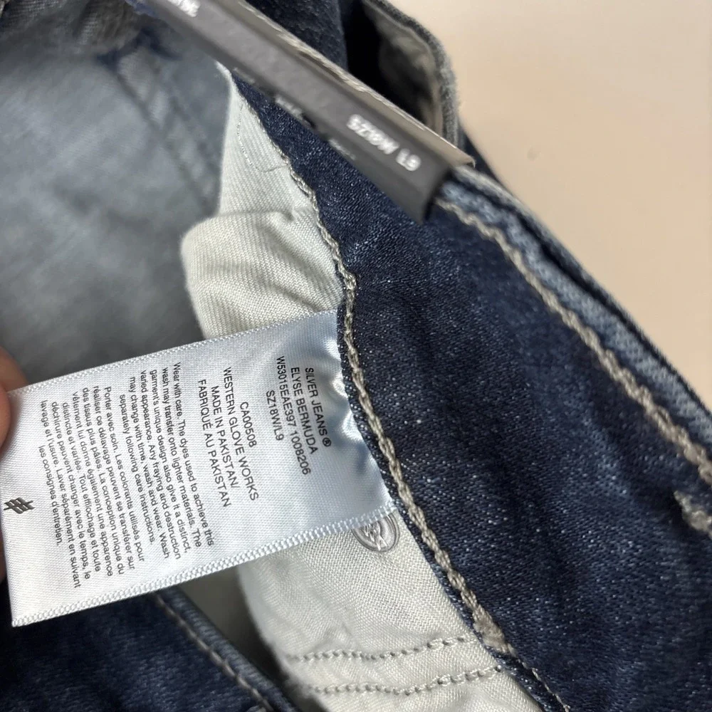 Silver Jeans Co Suki Bermuda Women's Blue Denim Shorts Size 18 New - Picture 11 of 14